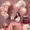 Huge Rose Gold Balloons With Confetti - 36 Inch, Pack of 21 | Rose Gold Confetti Balloons for Rose Gold Party Decorations | Rose Gold Birthday Balloons for Rose Gold Birthday Decorations